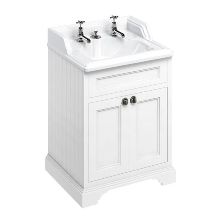 Burlington Vanity Unit, 65cm with Doors and Invisible Overflow Basin